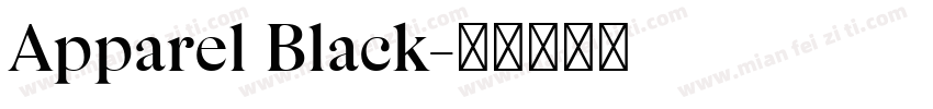 Apparel Black字体转换